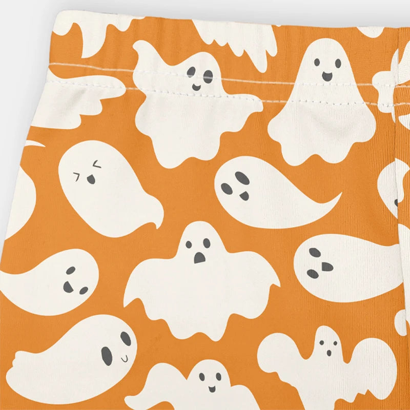 Girls Leggings Spring Summer Cartoon Bat Pumpkin Print Skinny Pants Girls Pencil Pants Kids Trousers Children Halloween Clothes