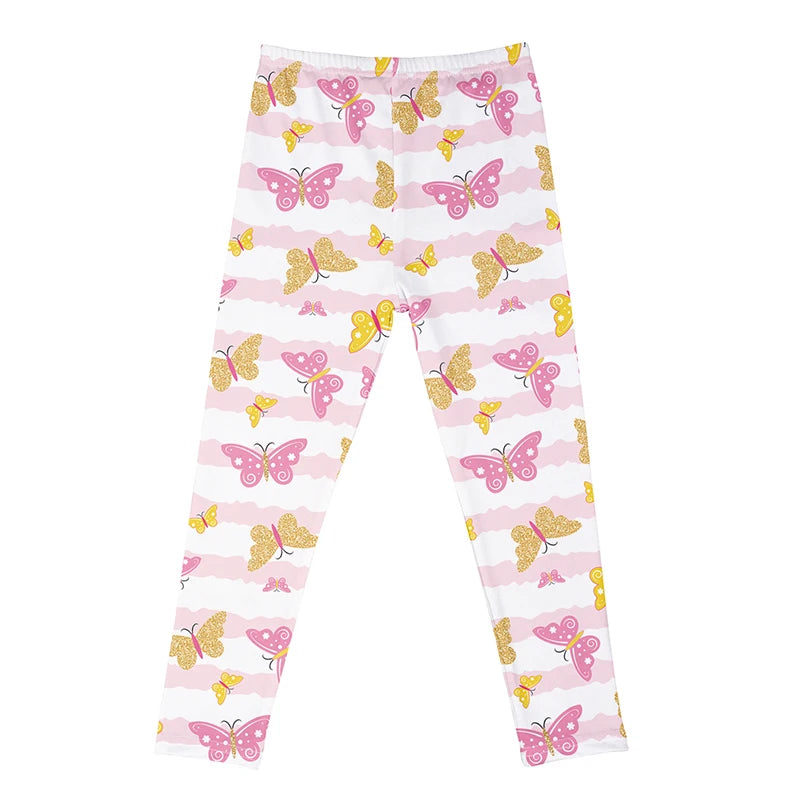 Girls Leggings Spring Summer Cartoon Bat Pumpkin Print Skinny Pants Girls Pencil Pants Kids Trousers Children Halloween Clothes