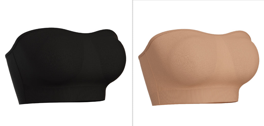 Plus Size Non-slip Silicone Push Up Bra Strapless Wireless Bandeau